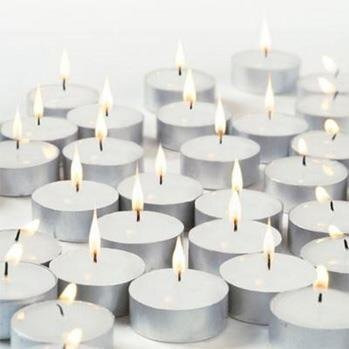 Pure Source India Pack of 100 pcs Tea Light Candle Smock Less, Burn time About 3 Hrs, Made in India .11 Gram Candles