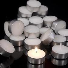 Pure Source India Pack of 100 pcs Tea Light Candle Smock Less, Burn time About 3 Hrs, Made in India .11 Gram Candles