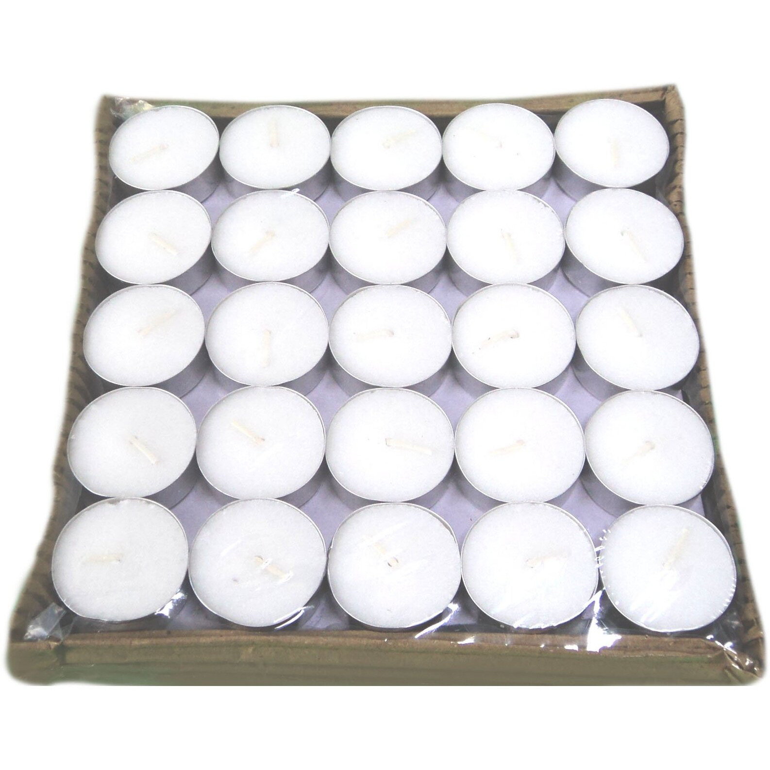 Pure Source India Pack of 100 pcs Tea Light Candle Smock Less, Burn time About 3 Hrs, Made in India .11 Gram Candles
