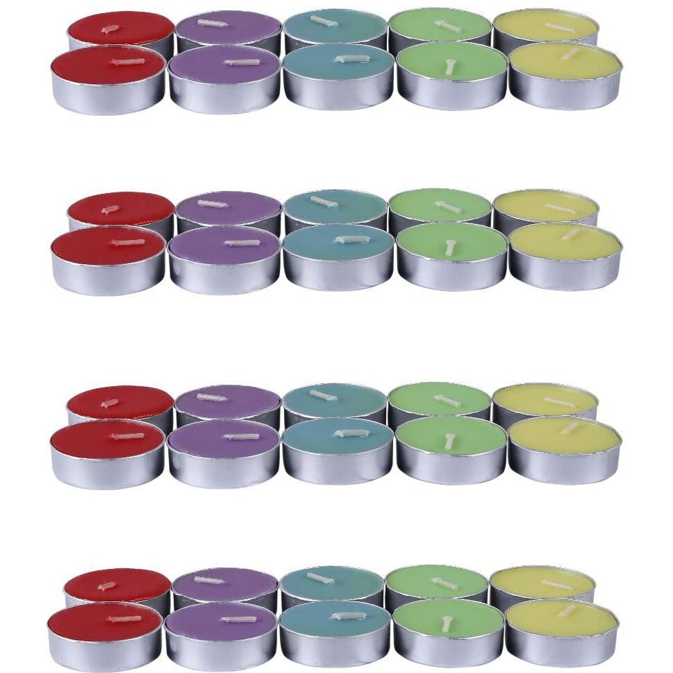 Luces Smokeless Scented Tealight t-lite Floating Candle Decorate Diwali Party (Multi Tealight Pack of 40)