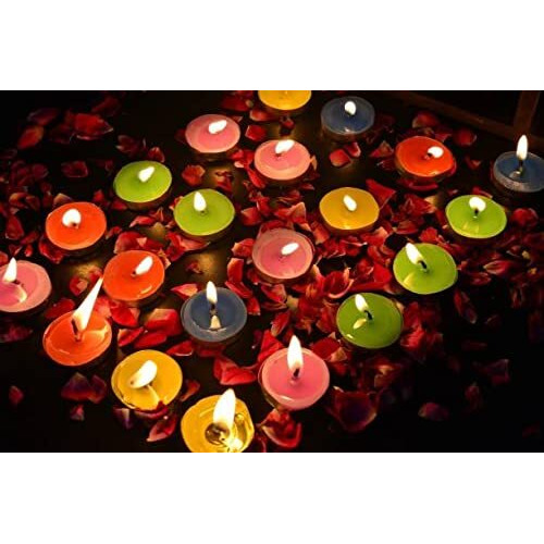 Luces Smokeless Scented Tealight t-lite Floating Candle Decorate Diwali Party (Multi Tealight Pack of 40)