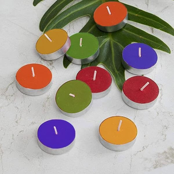 Luces Smokeless Scented Tealight t-lite Floating Candle Decorate Diwali Party (Multi Tealight Pack of 20)