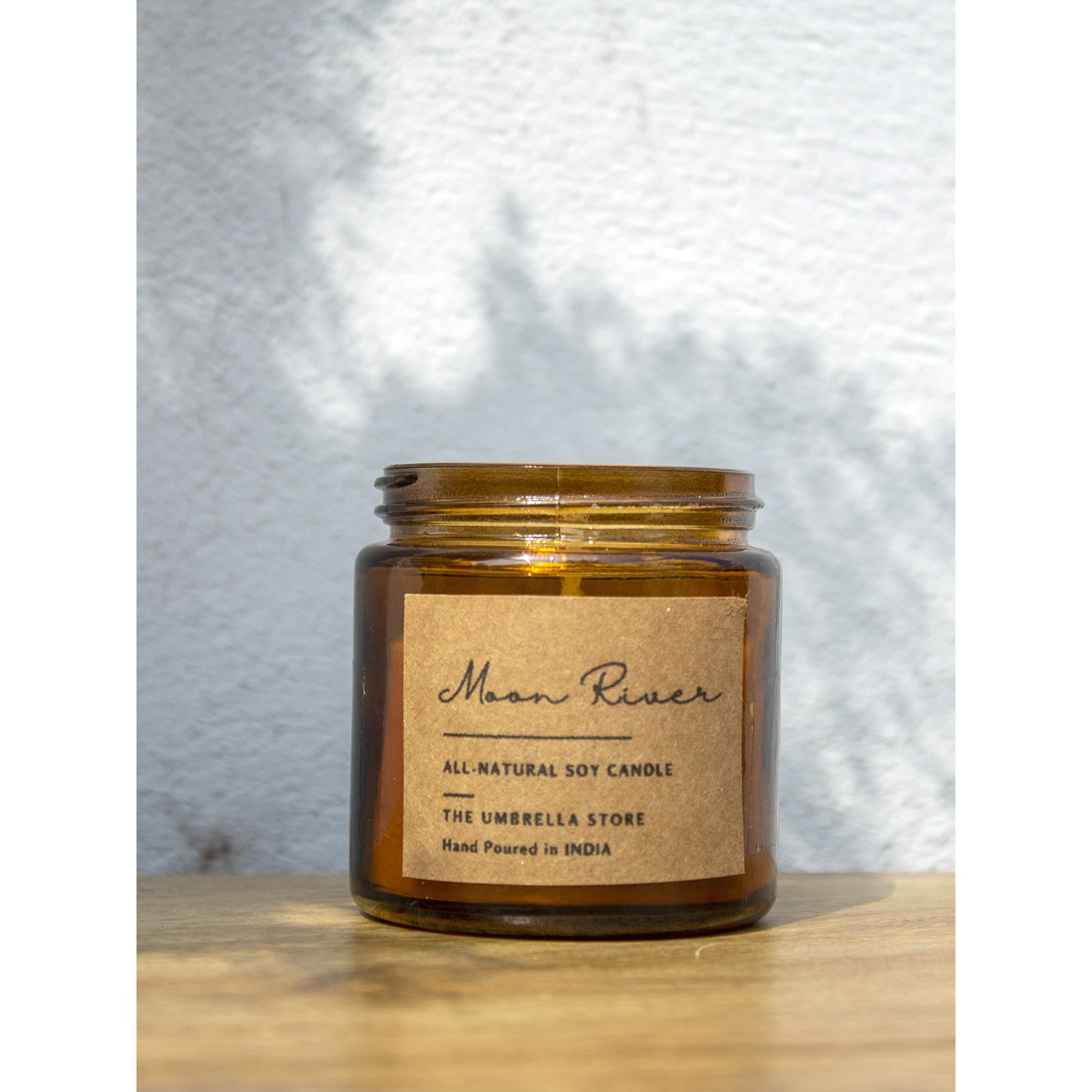 THE UMBRELLA STORE 100% Organic Soy Wax Scented Candle, Scented Candle Air Fragrance Home (Rose+Chocolate)