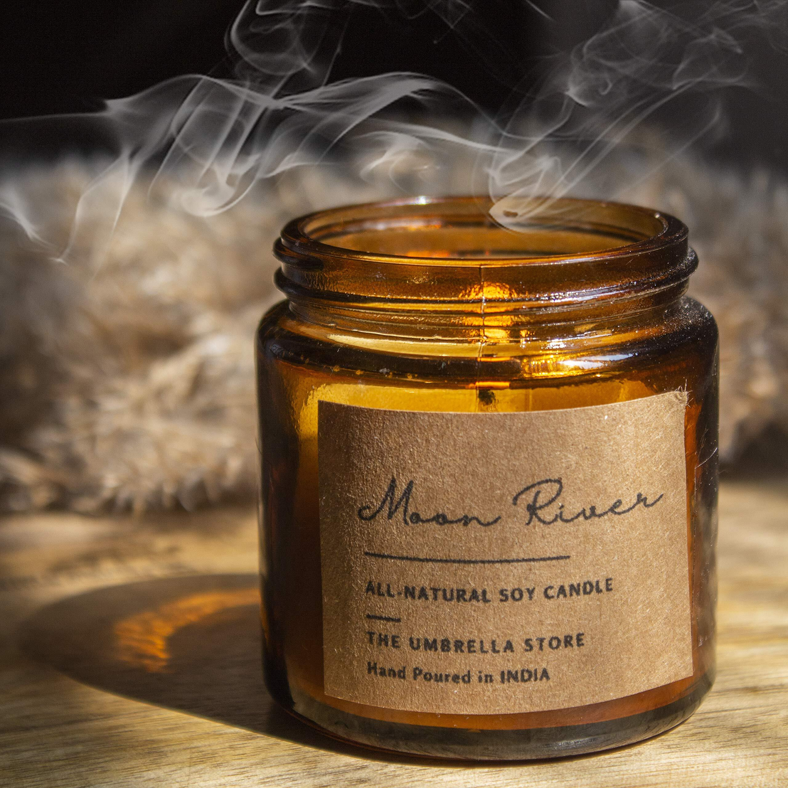 THE UMBRELLA STORE 100% Organic Soy Wax Scented Candle, Scented Candle Air Fragrance Home (Rose+Chocolate)