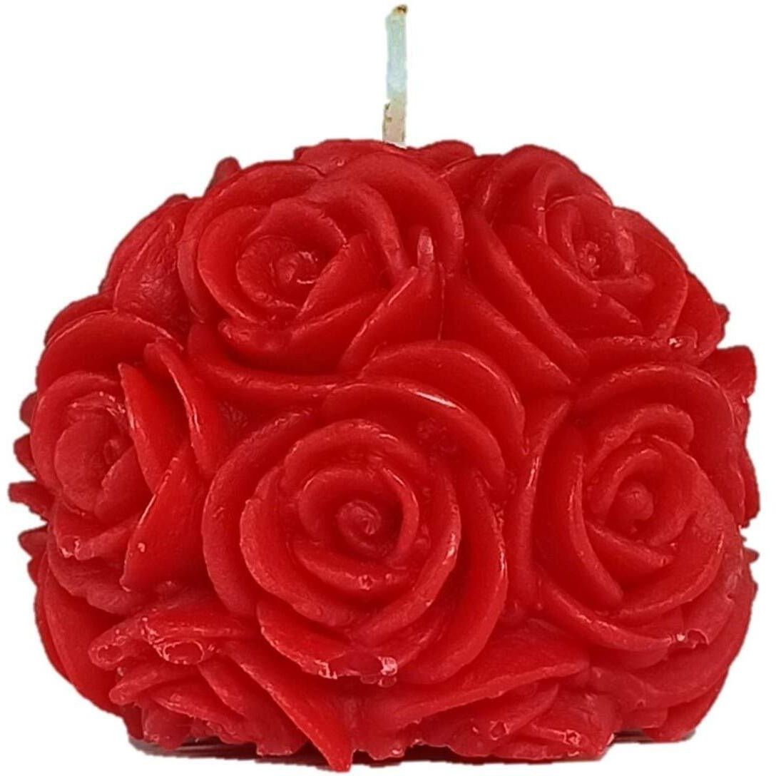 Shraddha Creation Rose Ball Wax Decorative Candle, Rose