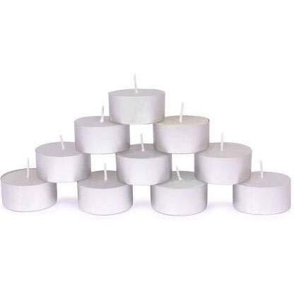 AKH69 Tealight Candles Pure Wax, Unscented, 9 Hours Burning time, White Unscented Tea Light Candles for Date (Pack of 20) Candle (White, Pack of 20)