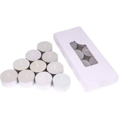 AKH69 Tealight Candles Pure Wax, Unscented, 9 Hours Burning time, White Unscented Tea Light Candles for Date (Pack of 20) Candle (White, Pack of 20)