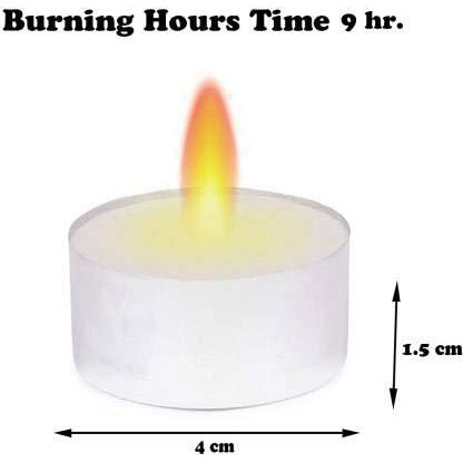 AKH69 Tealight Candles Pure Wax, Unscented, 9 Hours Burning time, White Unscented Tea Light Candles for Date (Pack of 20) Candle (White, Pack of 20)