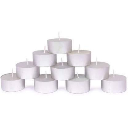 AKH69 Tealight Candles Pure Wax, Unscented, 9 Hours Burning time, White Unscented Tea Light Candles for Date (Pack of 10) Candle (White, Pack of 10)