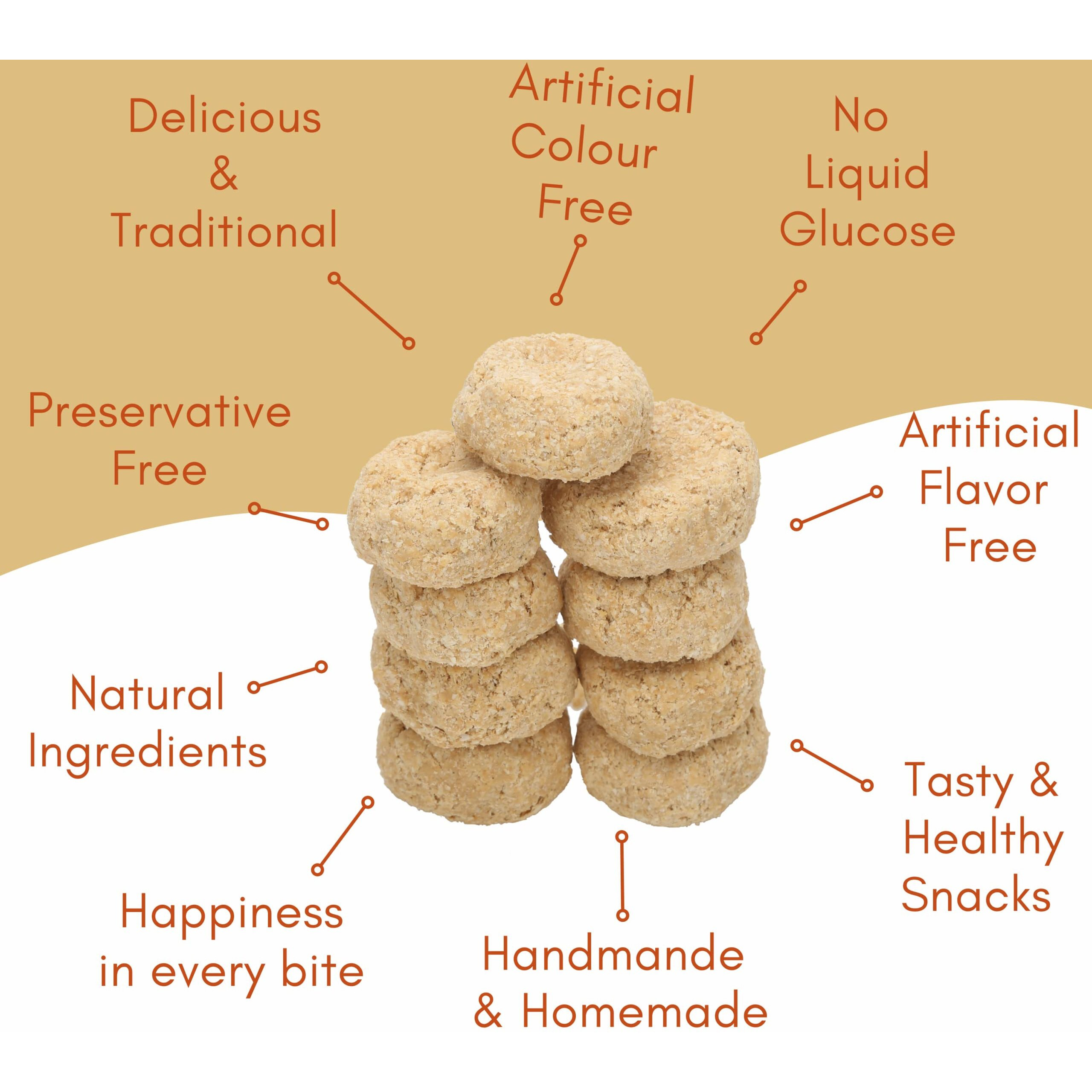 SAHU GAJAK BHANDAR Special Kutema Gajjak 2000g (Pack Of 4 Each 500g) | Tilkatri | Jaggery Sweets | Gazak | Teelkut |Tilcut | Tilkoot | Tilkut | Tilkutt | Tillkut | Tillkutt | No Added Preservatives And Colours