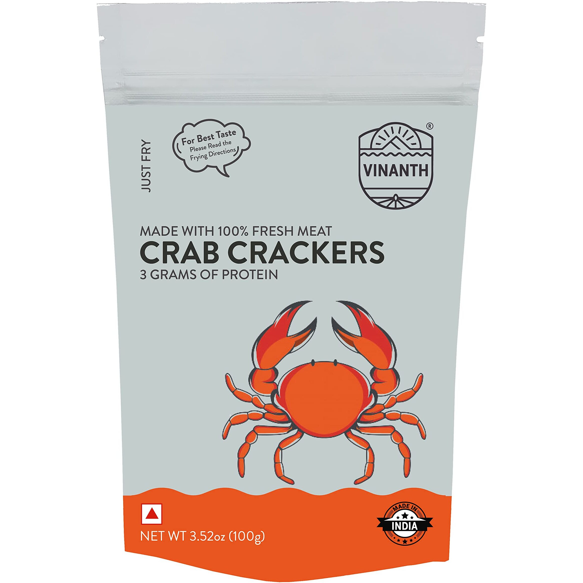 VINANTH ENTERPRISES FRESH MEAT PAPAD 100GMS (CRAB)
