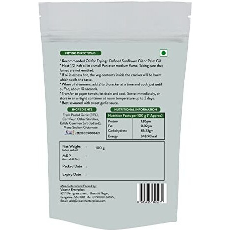 VINANTH ENTERPRISES FRESH MEAT PAPAD 100GMS (GARLIC)