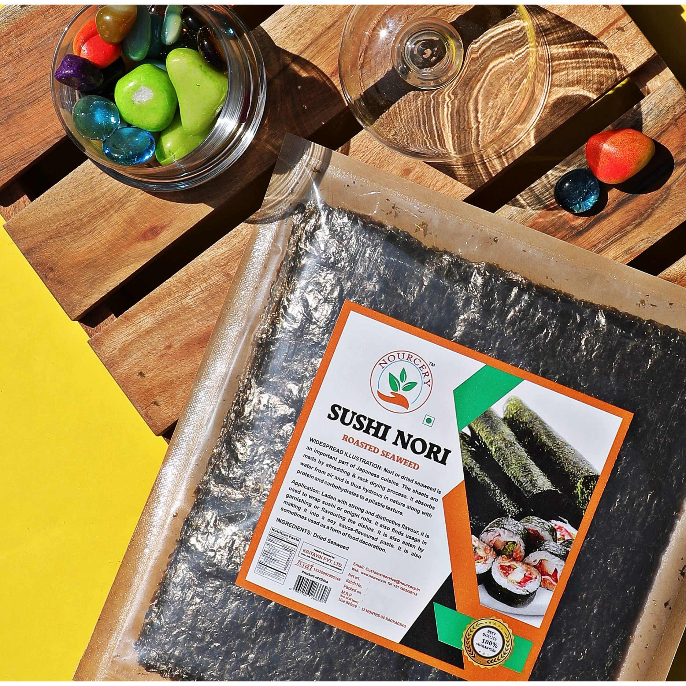 Nourcery Sushi Nori Sheets, 20 Sheets / 60gm (Seaweed Stratum)