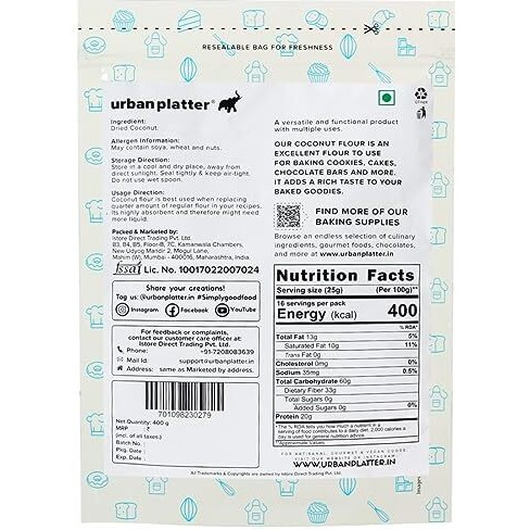 Urban Platter Coconut Flour - 400G