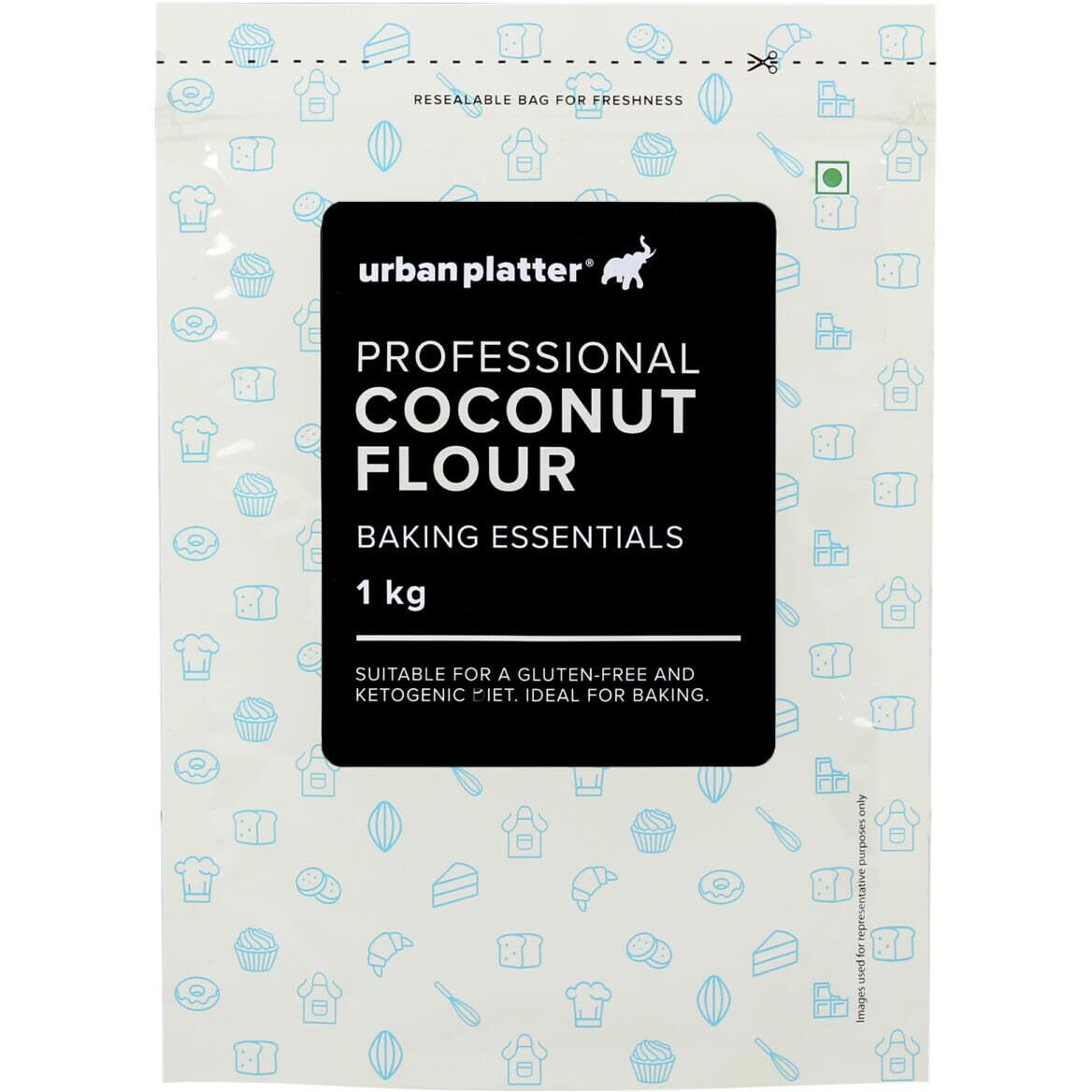 Urban Platter Coconut Flour, 1kg [Made with Coconuts from Tamil Nadu, Naturally Gluten-Free, Fiber-Rich, Paleo Friendly, Perfect for Baking, Making Cookies]