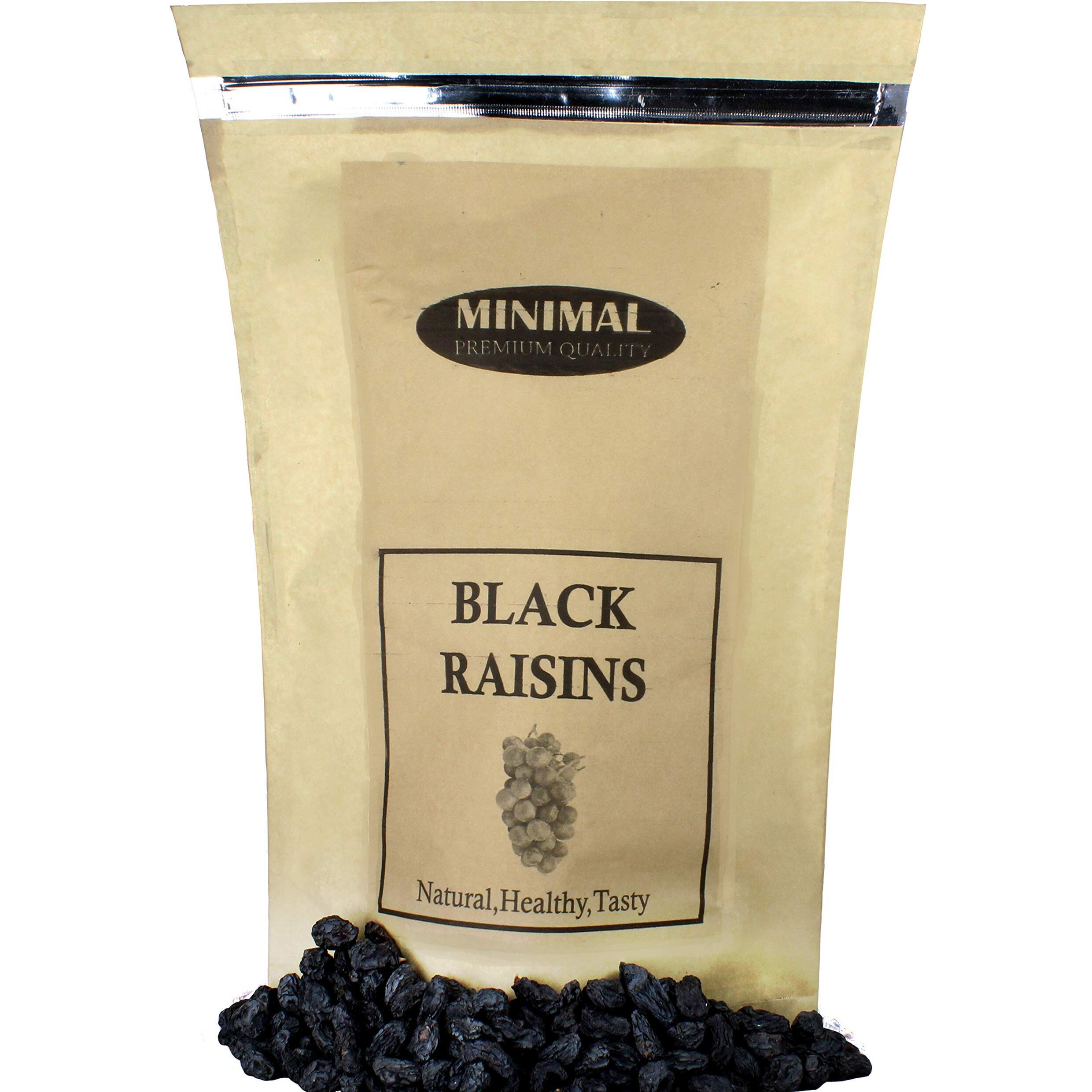 Minimal Dried Black Raisins/Black Kishmish with Seed,250Gr