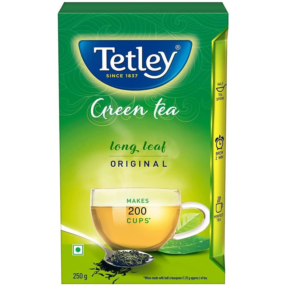 Tetley Green Tea Immune With Added Vitamin C, Classic Green Tea, Makes 200 Cups, Long Leaf Tea, 5x Antioxidants As An Apple, 250g