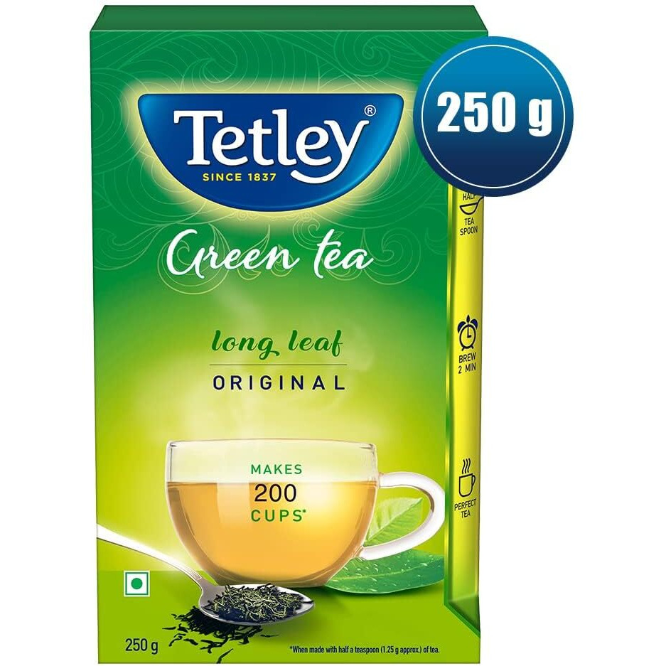 Tetley Green Tea Immune With Added Vitamin C, Classic Green Tea, Makes 200 Cups, Long Leaf Tea, 5x Antioxidants As An Apple, 250g