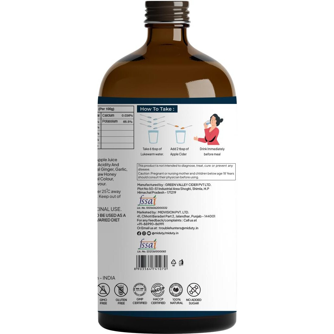 Palak Notes Natural Apple Cider Vinegar- (500 Ml)