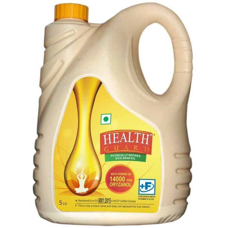 RCM Rice Bran Health Guard Physically Refined Oil, 5 ltrs with 14000 PPM Oryzanol