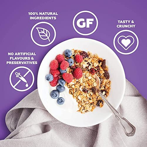 Yogabar Dark Chocolate & Cranberry Muesli with chia and flax seeds 500g - Breakfast Cereal with 83% Whole Grains, Nuts and Seeds, & Dried Fruits - Gluten Free Snack