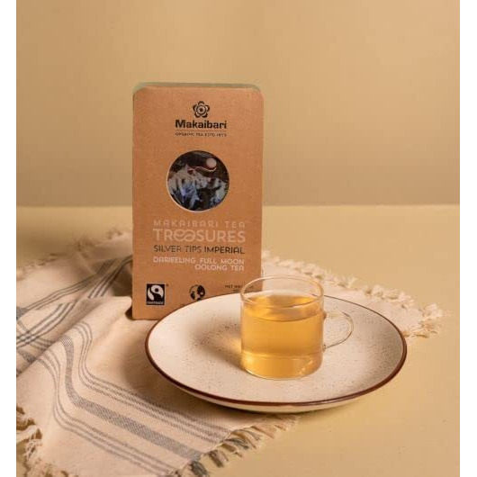 Makaibari Tea Treasures Silver Tips Imperial 50 gm Loose Leaf Darjeeling Full Moon Handmade Oolong Tea | USDA Organic Certified Darjeeling Oolong Tea