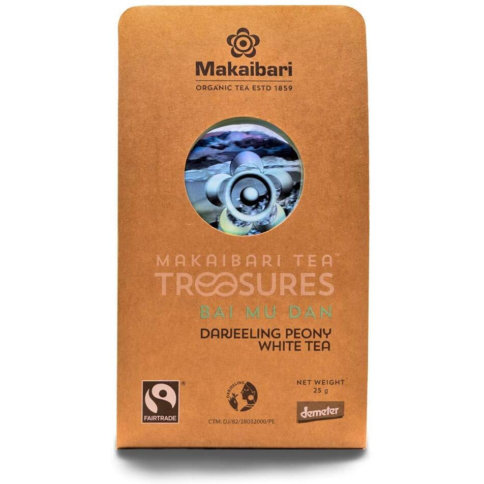 Makaibari Tea Treasures Bai Mu Dan Darjeeling Peony White Tea, 25 Gram - Loose Leaves