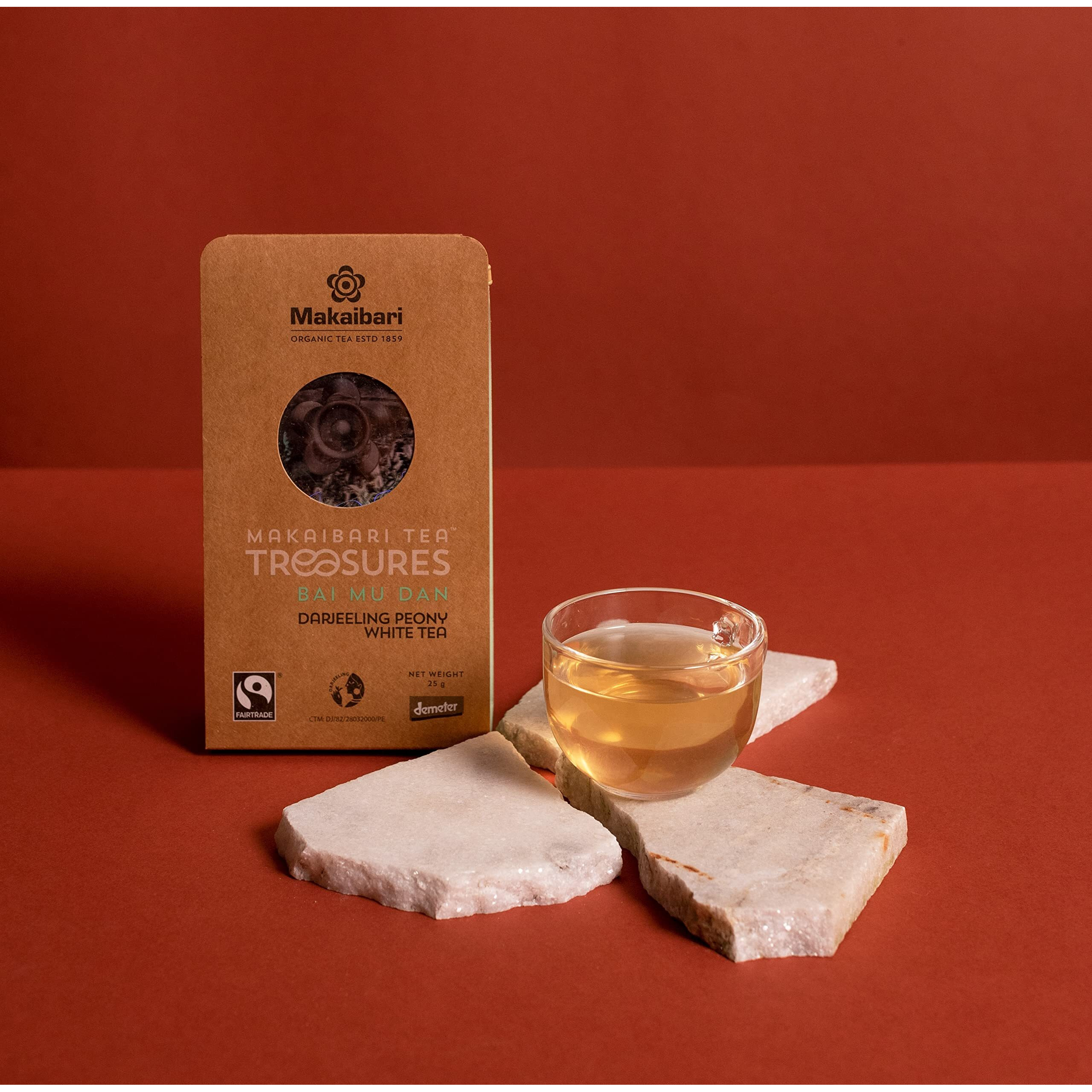 Makaibari Tea Treasures Bai Mu Dan Darjeeling Peony White Tea, 25 Gram - Loose Leaves