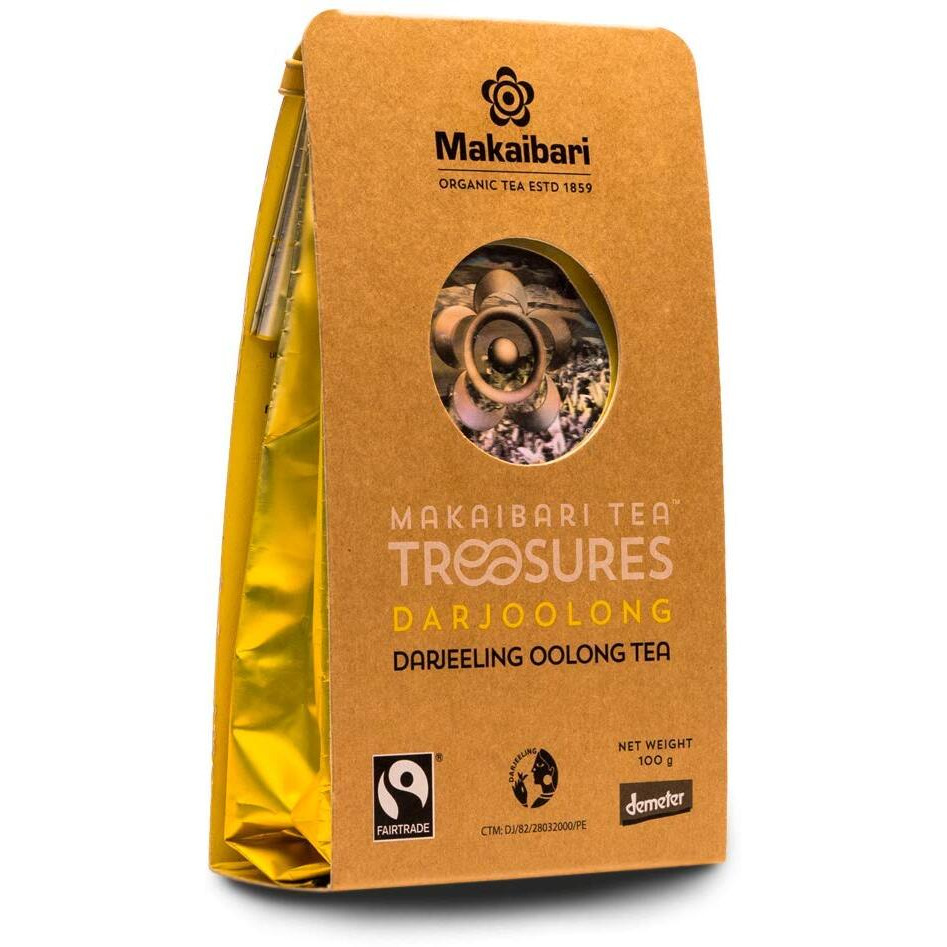Makaibari Tea Treasures Darjoolong Tea | USDA Certified Organic Darjeeling Tea | 100% Natural Detox Tea | Semi-Fermented Oolong Whole Loose Leaf |100 Grams
