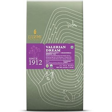 LUXMI Estates Sleep Tea With Valerian Root 25 Tea Bags (50 gram) Pack, With Chamomile, Lavender & Valerian Root |Get Better Sleep With Wellness Herbal Teas, 25 Cups
