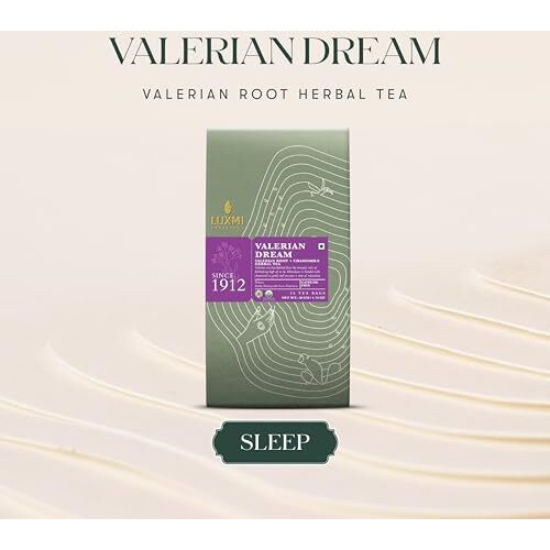 LUXMI Estates Sleep Tea With Valerian Root 25 Tea Bags (50 gram) Pack, With Chamomile, Lavender & Valerian Root |Get Better Sleep With Wellness Herbal Teas, 25 Cups