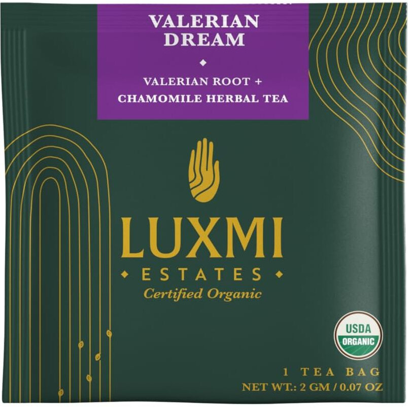 LUXMI Estates Sleep Tea With Valerian Root 15 Tea Bags (30G) Get Pack Of 6|With Chamomile, Lavender & Valerian Root|Usda Organic, Caffeine Free|Get Better Sleep With Wellness Herbal Teas|90 Cups