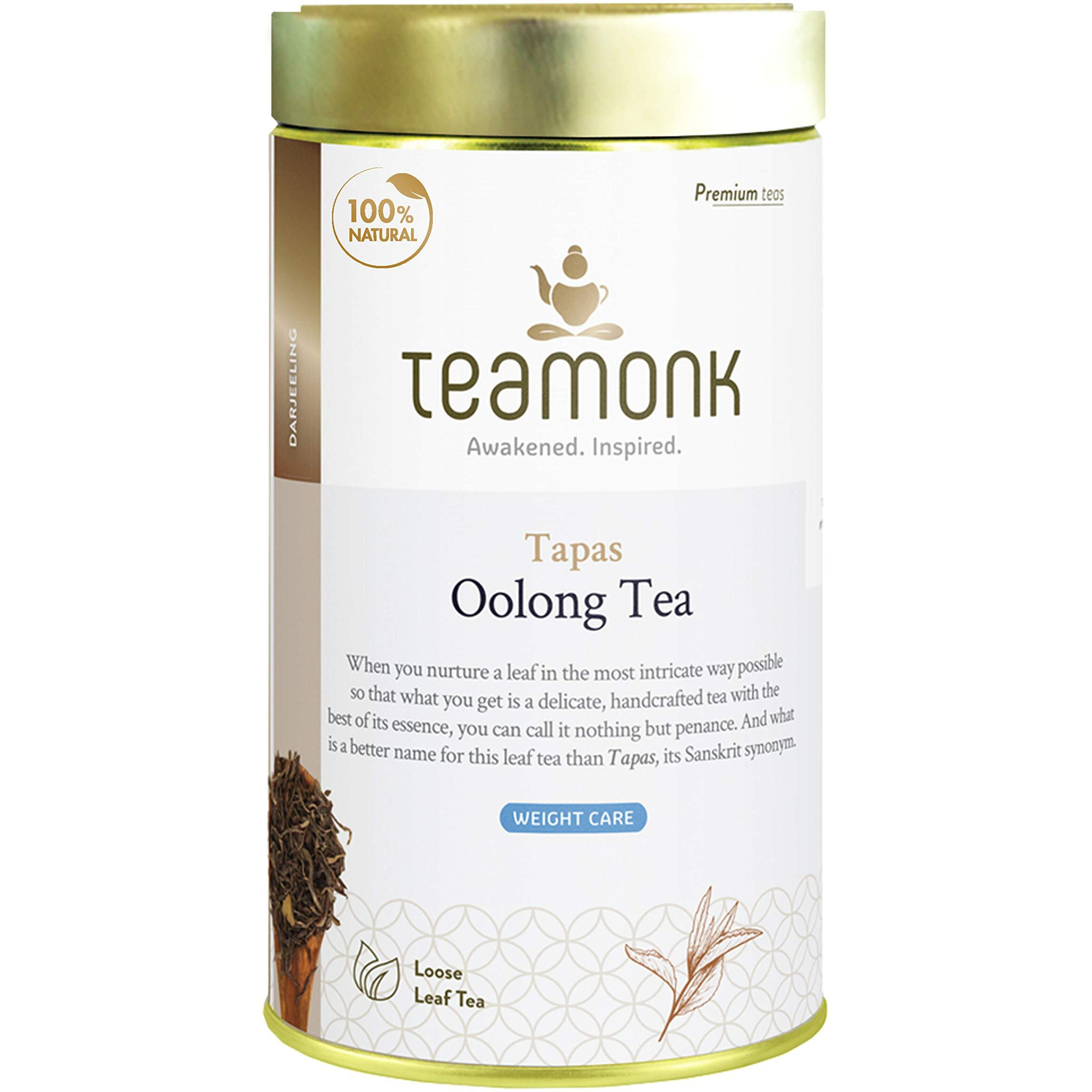 Teamonk - Tapas Oolong Tea Leaves (150Gram, 75 Cups)|Aditi Certified Organic Tea|100% Pure & Herbal Tea|No Oils, Artificial Aroma, Or Taste Enhancers|Darjeeling Tea - Loose Leave