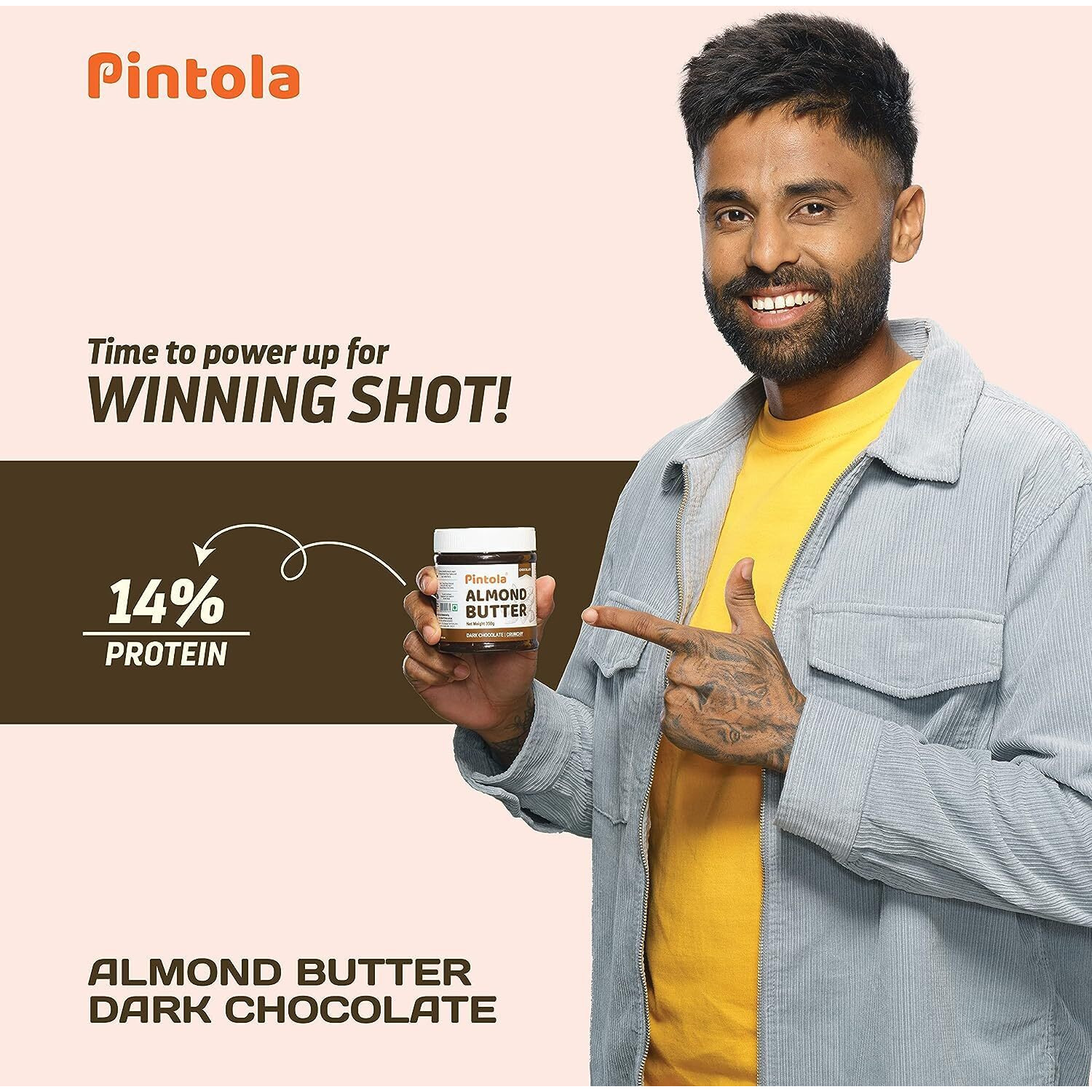 Pintola Almond Choco Spread Creamy 200g | High Protein & fiber | Gluten & cholesterol free | Smooth | Rich in vitamins & anti-oxidants | Made with dark chocolate