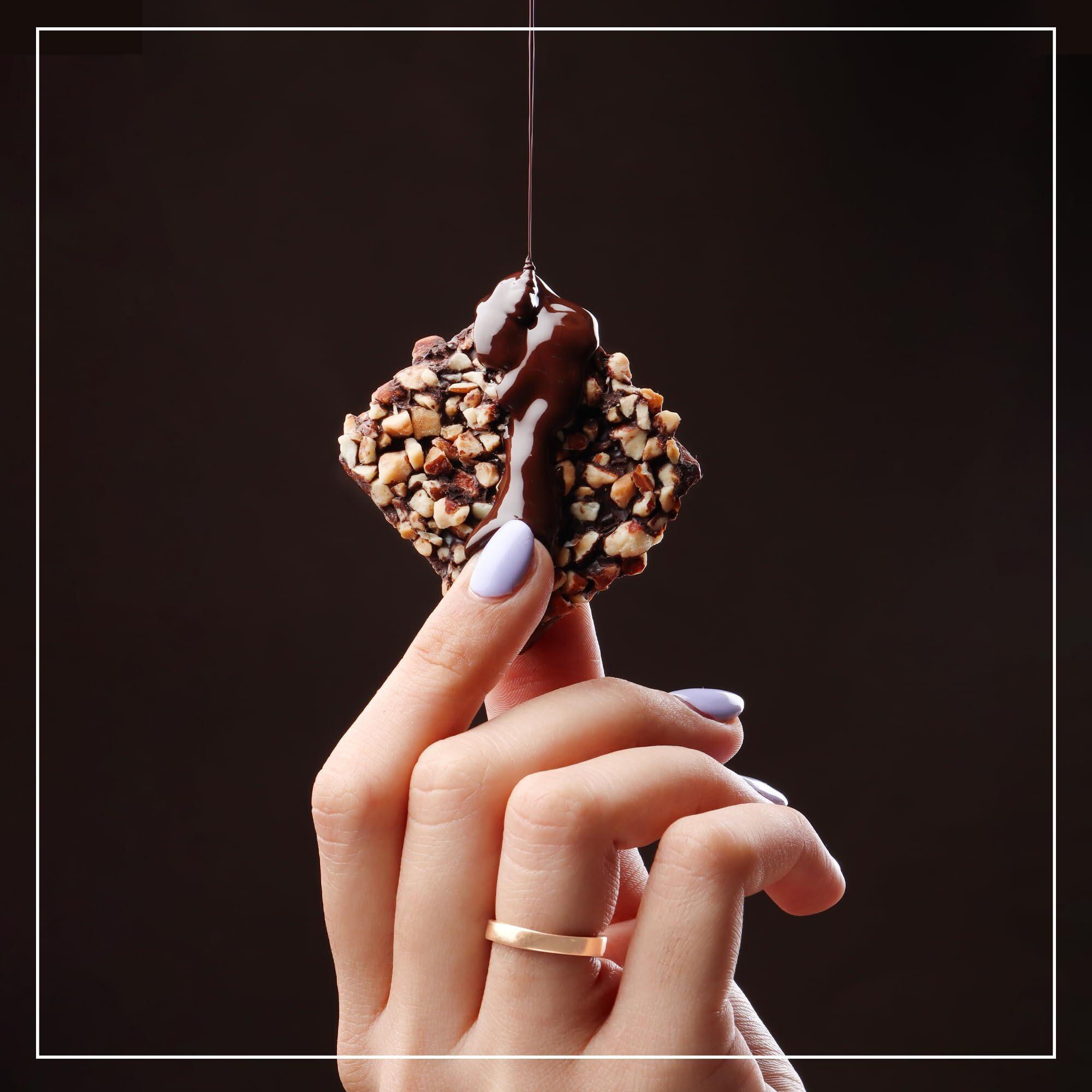 Loyka Almond Brittle Classic Choco Box - 12 pcs | Premium Chocolate Gift Hamper |Choco & Nut Dryfruit Delicacy |Roasted California Almonds (40%), Dark Choco & Salted Caramel | Any-time snack, 204 gram