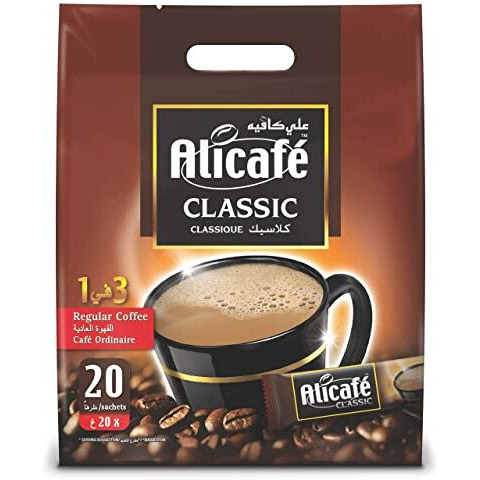 Alicafe Classic 3 in 1 Instant Coffee, Bag, Ground, 30 X 20g 600g