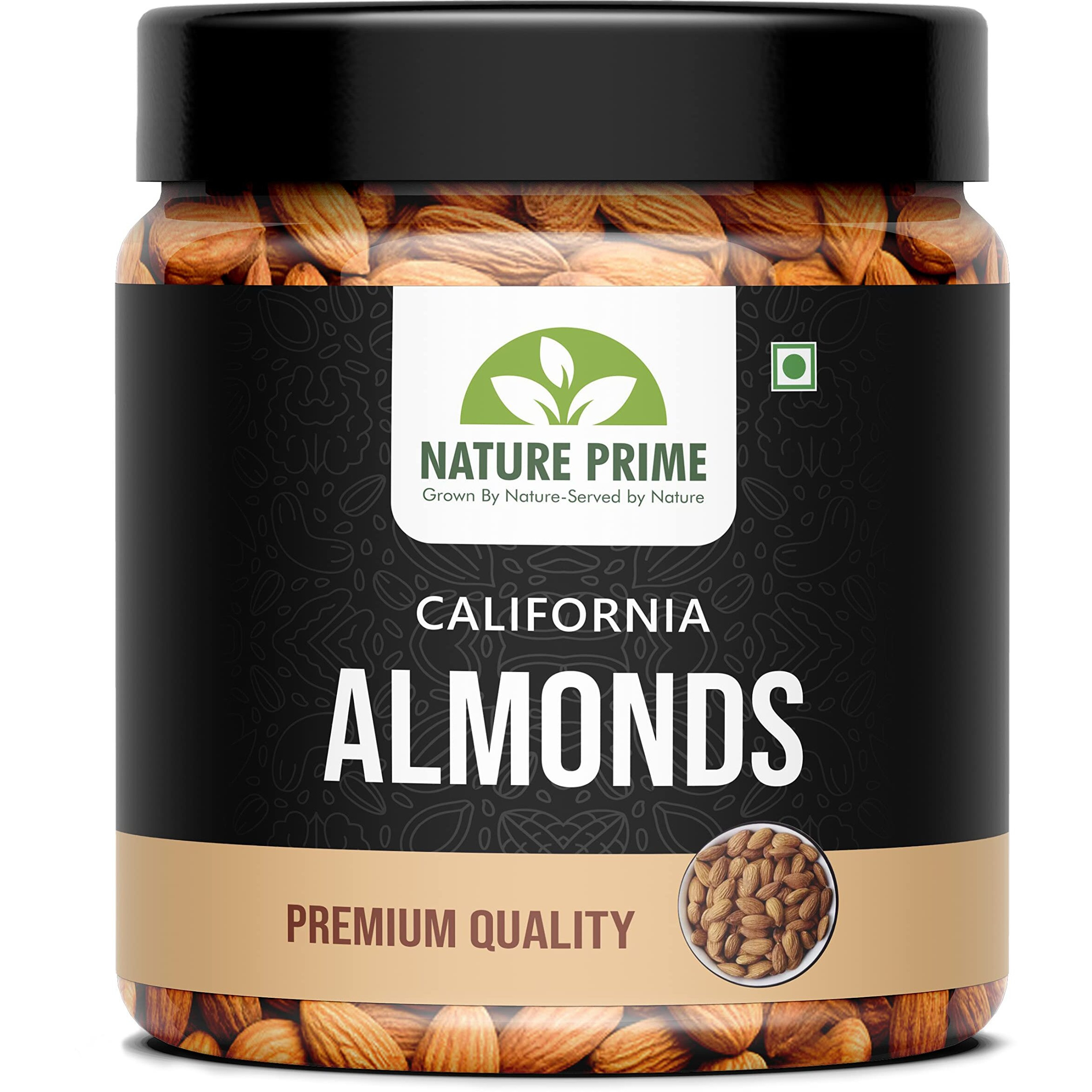 Nature Prime 100% Natural And Premium California Almond 1 Kg|Quality Badam Giri|- Almonds - Rich In Protein And Increase Stamina|Real Nuts|Whole Natural Badam Dry Fruits, Pack of 1