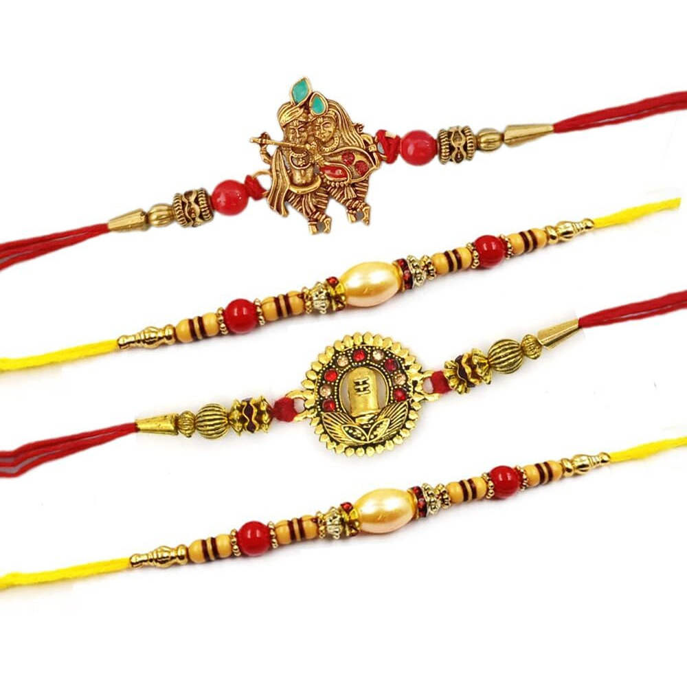 Rakhi for Brother Combo with Gift, Rakhi Gift for Brother Rakhi with Chocolate For Bhai Bhabhi Kids, Rakshabandhan Gifts for Brother with Rakhi Rakhi Set of 4