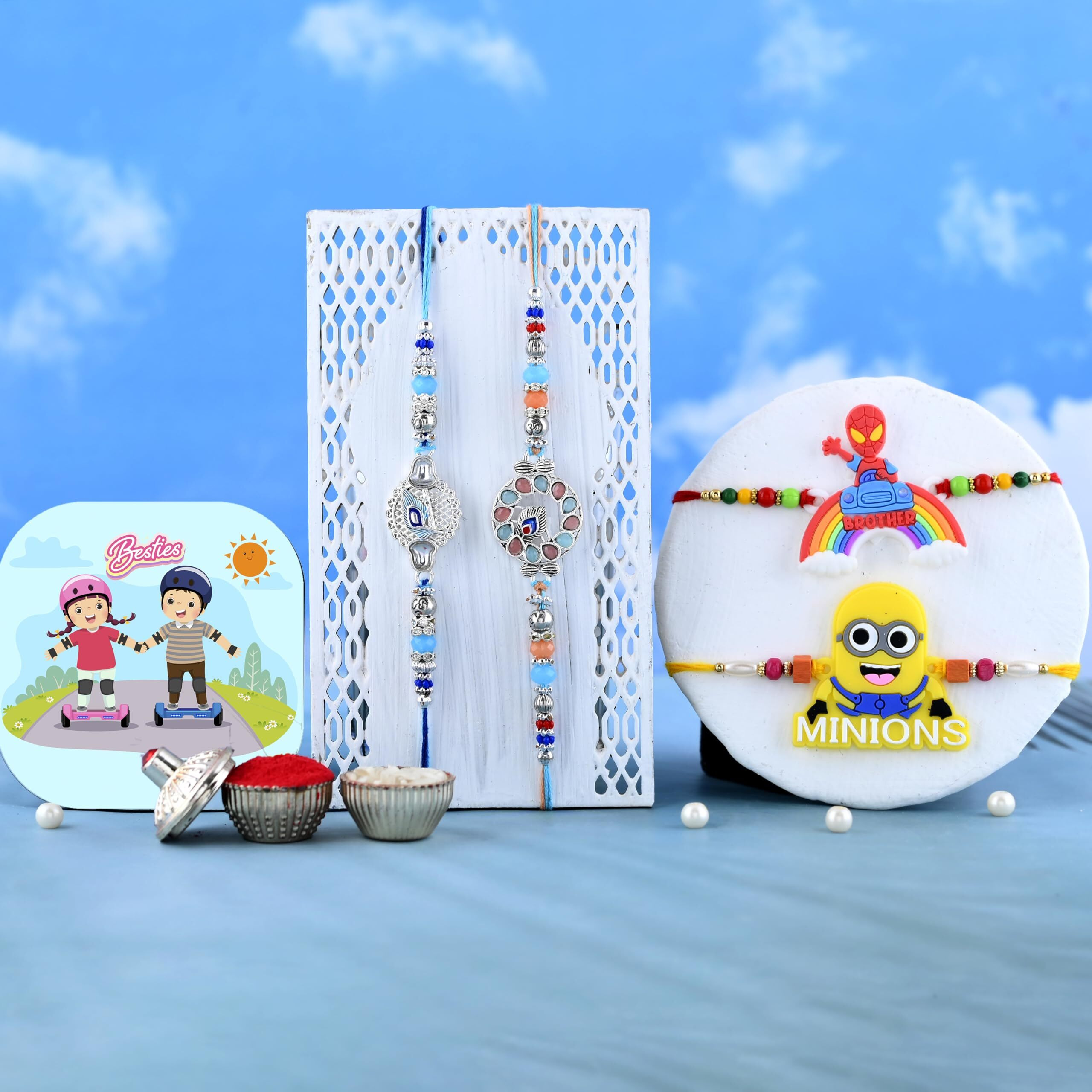 CraftVatika Rakhi for Brother Kajukatli Sweets Gift Combo Rakhi Set Brother Bhaiya Kids Men Girls Sister, Rakhi Kajukatli Sweets Combo Rakhi for Brother with Gift Hamper