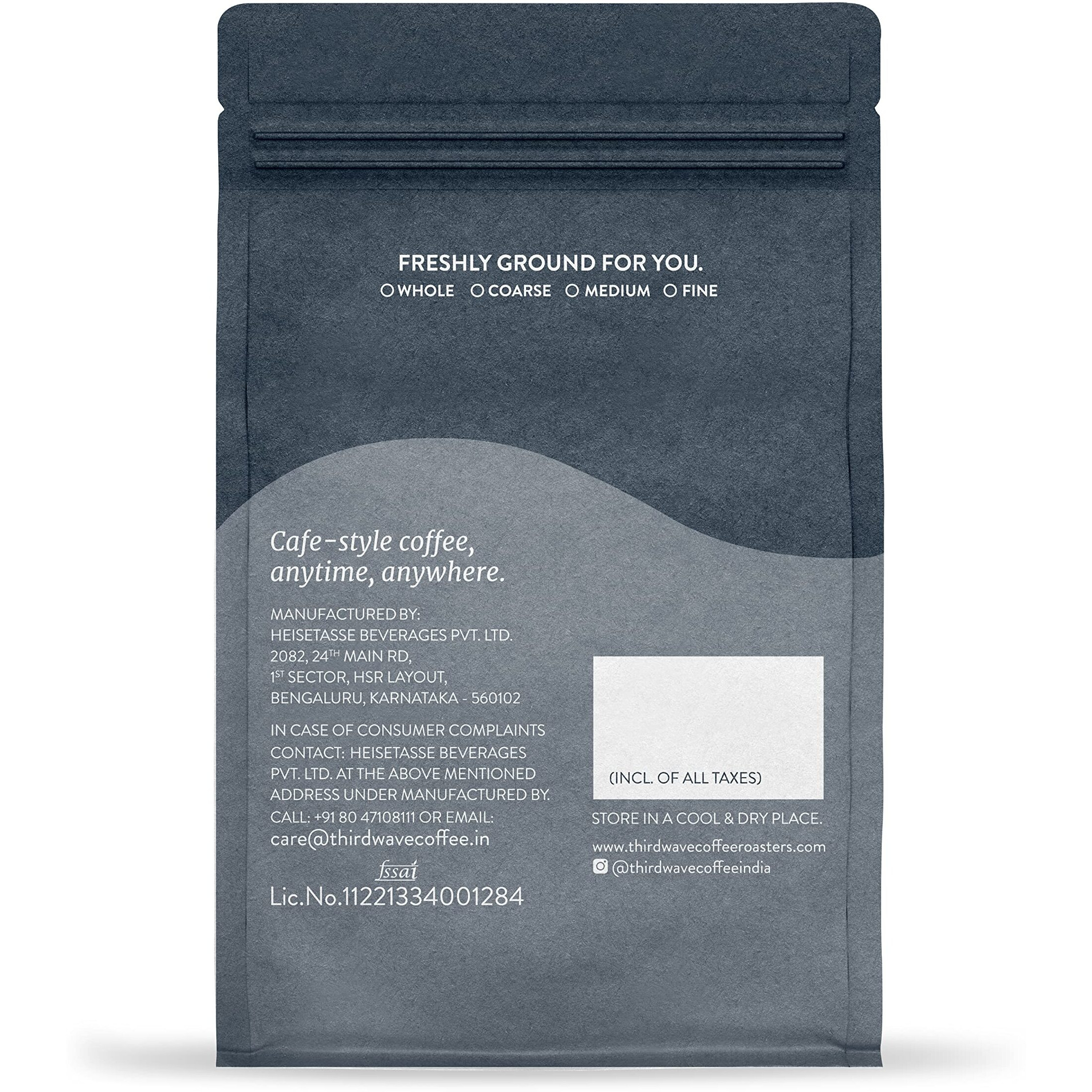 Third Wave Coffee Roasters Coffee The El Diablo Blend|100% Arabica Freshly Roasted Ground Coffee|Medium Dark Roast,250Gm (Pour Over/Electrical Dripper/Aeropress)|Medium Grind|Coffee Beans,Bag
