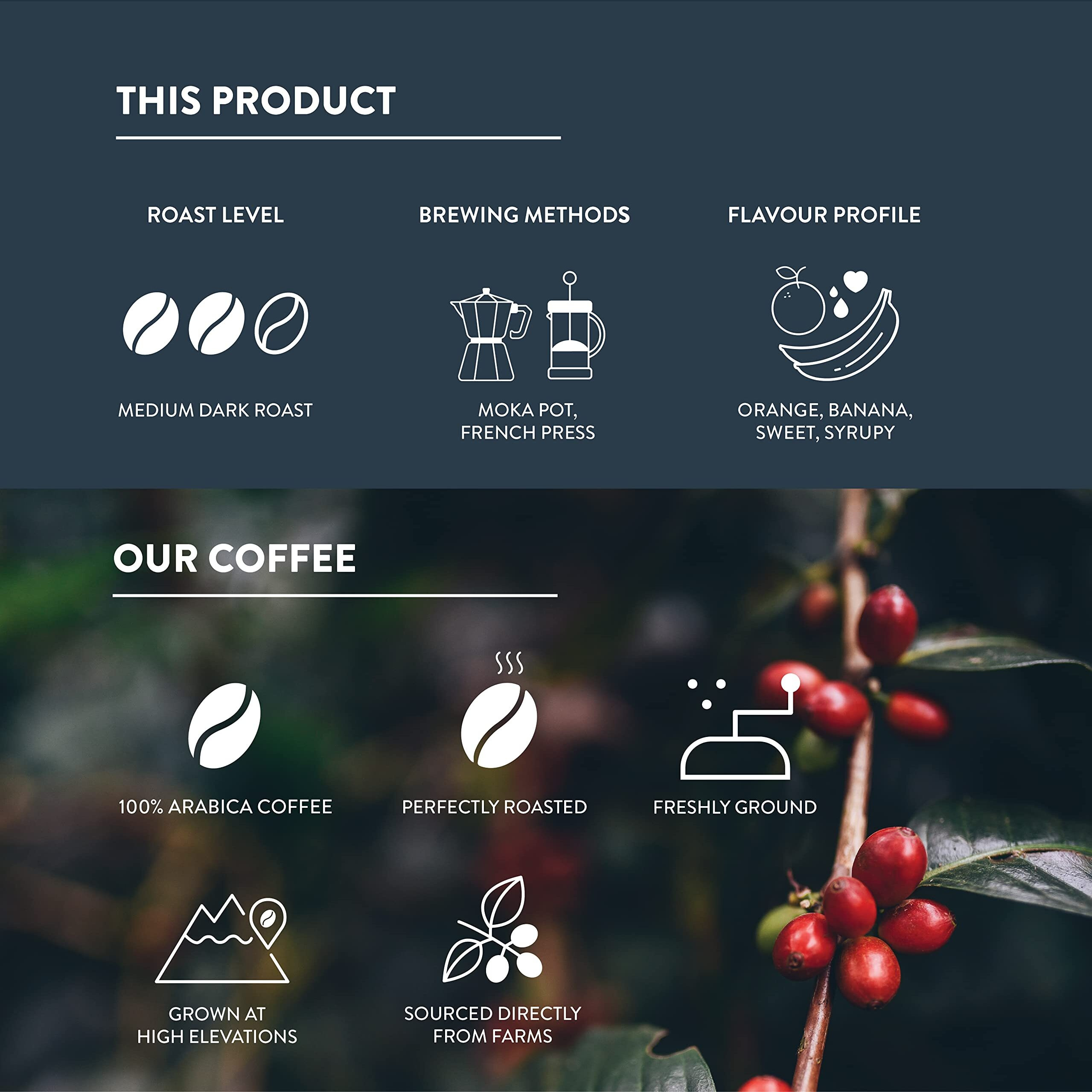 Third Wave Coffee Roasters Coffee The El Diablo Blend|100% Arabica Freshly Roasted Ground Coffee|Medium Dark Roast,250Gm (Pour Over/Electrical Dripper/Aeropress)|Medium Grind|Coffee Beans,Bag