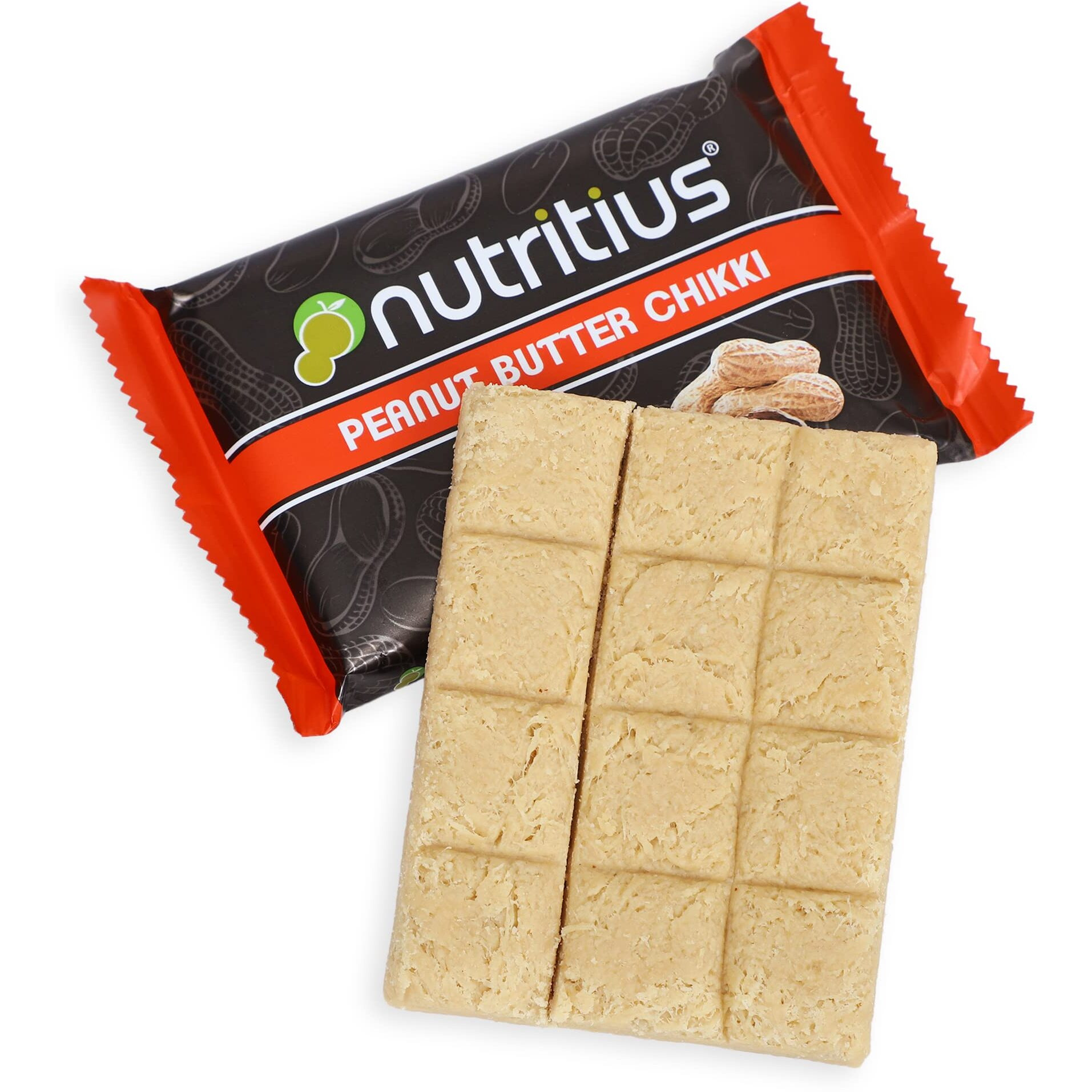 Nutritius Peanut Butter Chikki, (Pack Of 6) | Peanut | No Preservative Colour Or Flavours, 120Gram