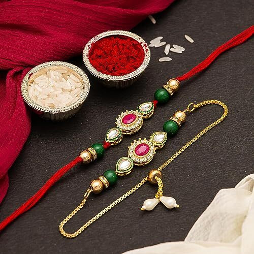 CraftVatika Rakhi Ferrero Moments Chocolate Gift Pack Combo Rakhi Set of 2 for Brother Boy Kids, Rakhi with Ferrero Moments Chocolate Pack, Rakhis for Rakshabandhan for Bhaiya Men