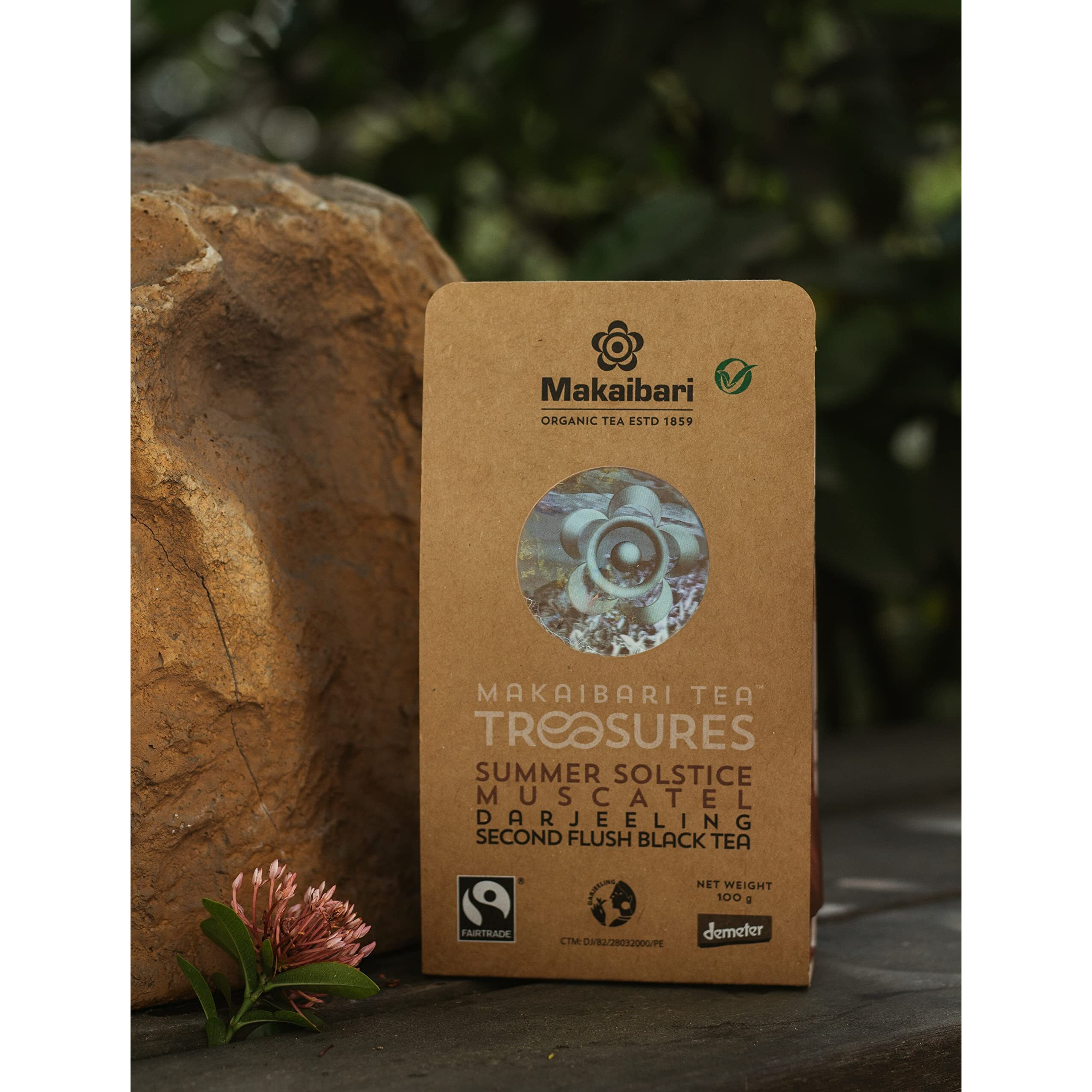 Makaibari Tea Treasures Summer Solstice Muscatel | Organic Darjeeling Second Flush Whole Leaf Black Tea | USDA Certified Premium Black Tea | 100 Grams|Loose Leaves