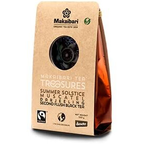 Makaibari Tea Treasures Summer Solstice Muscatel | Organic Darjeeling Second Flush Whole Leaf Black Tea | USDA Certified Premium Black Tea | 100 Grams|Loose Leaves