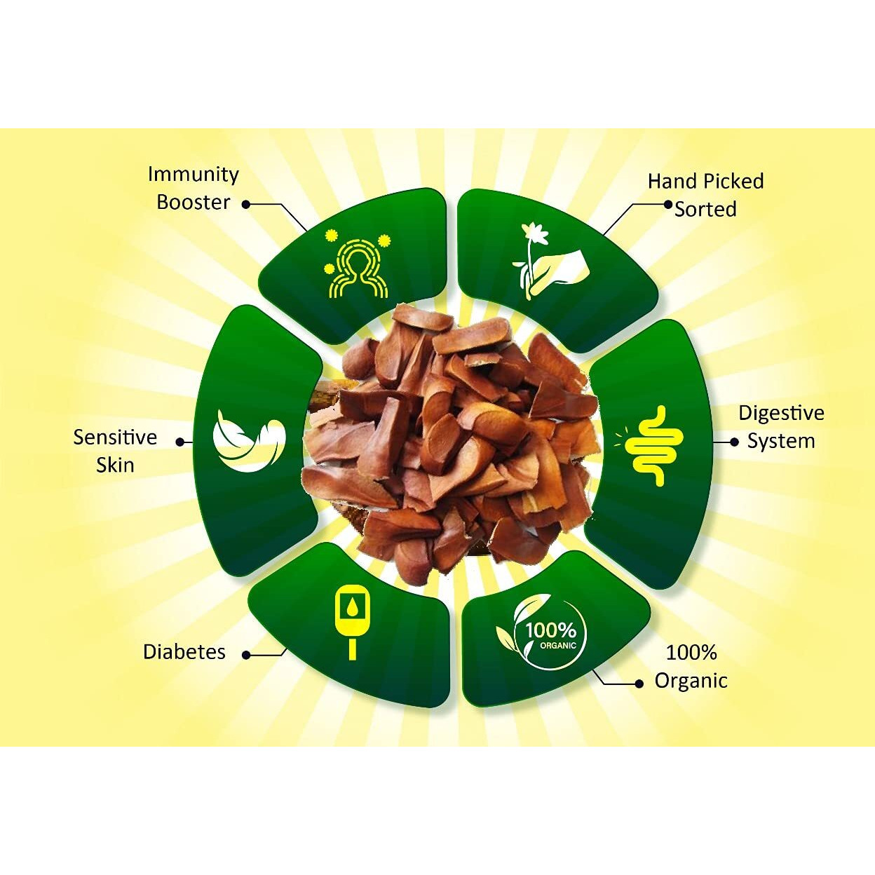 Sky Fruit Peeled | Kadwa Badam (Bitter Almonds) | Natural Nutrients | Premium Seed Source | Quality Seeds - 100 gm
