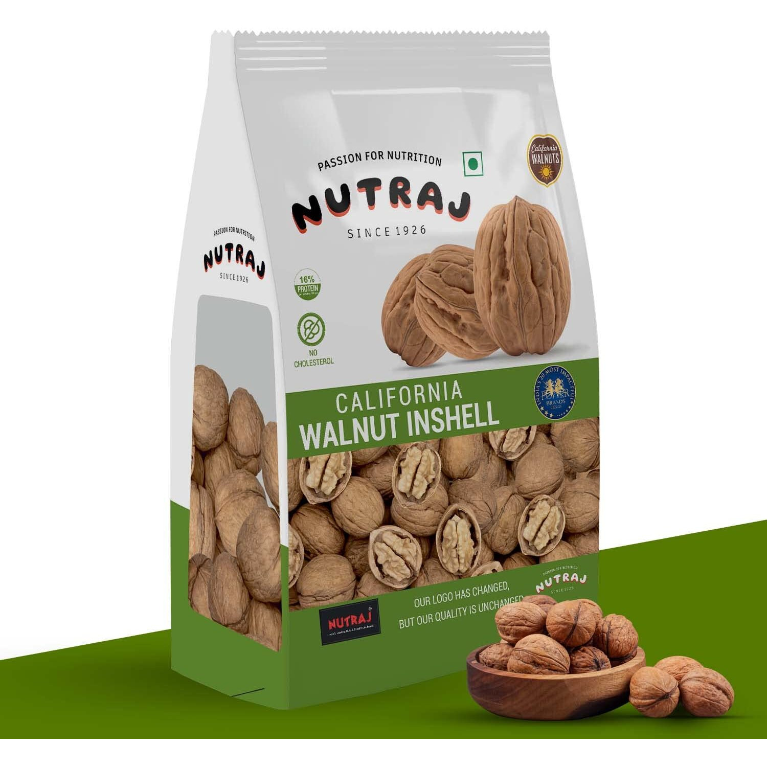 Nutraj California Inshell Walnuts 1kg (500g X 2) | Latest Crop Inshell Walnut | Raw Akhrot | Delicious & Crunchy Walnut