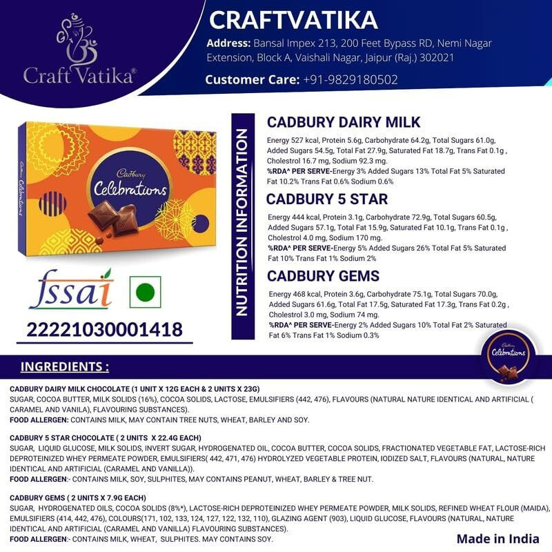 CraftVatika Chocolates with Evil Eye Rakhi for Brother Bhabhi Kids, Rakhi Set of 3 for Bhaiya Bhabhi Kids, Evil Eye Lumba, Rakhi Chocolates Gift Rakhi with Gift Hamper (Type-1) 200 gram