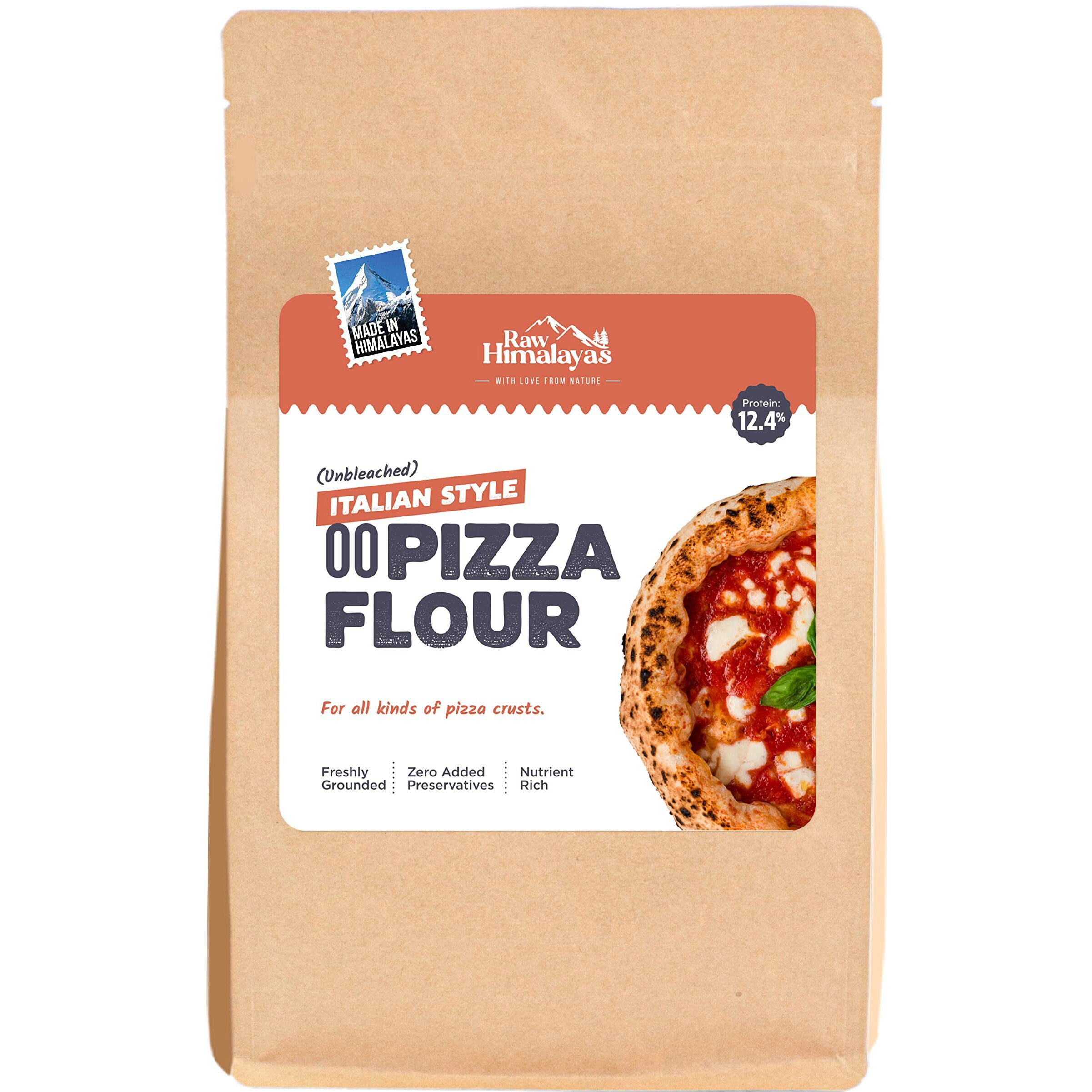 Raw Himalayas 00 Pizza Flour (10 Kg), Unbleached | Neapolitan | New York-Style | Pizza Fritta | Sicilian | Thin Crust | High Protein | Himalayan flour