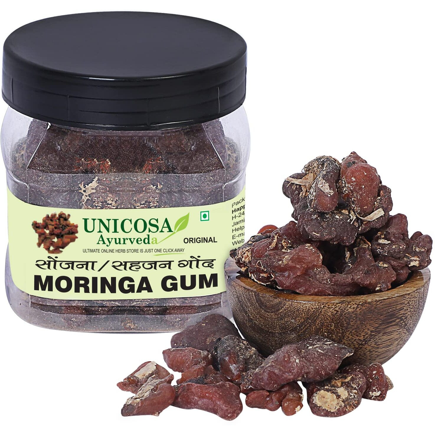 UNICOSA Ayurveda Natural & Organic Gond Moringa 100gm Natural & Organic Moringa Gum (100g), Moringa Gond | Gond Sonjana | Gondh Sahjan | Moringa Oleifera